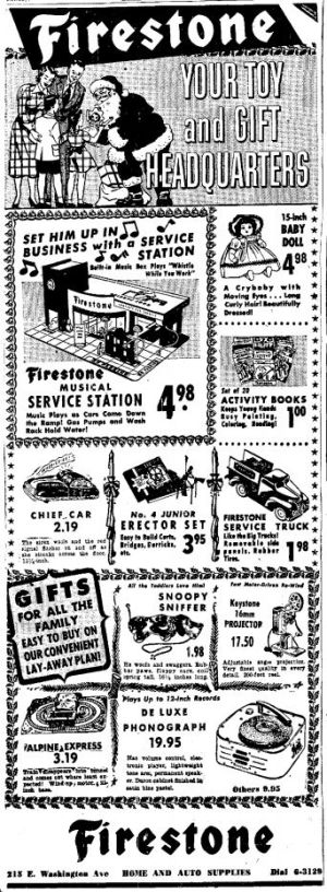 Wisconsin State Journal toy ads: 1950s